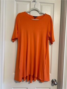 Eileen Fisher Orange Short Sleeve Tunic